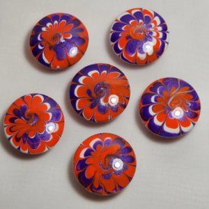 Hand Crafted Resin Wood Decorative Knobs Cabinet Furniture Kitchen Flower Art